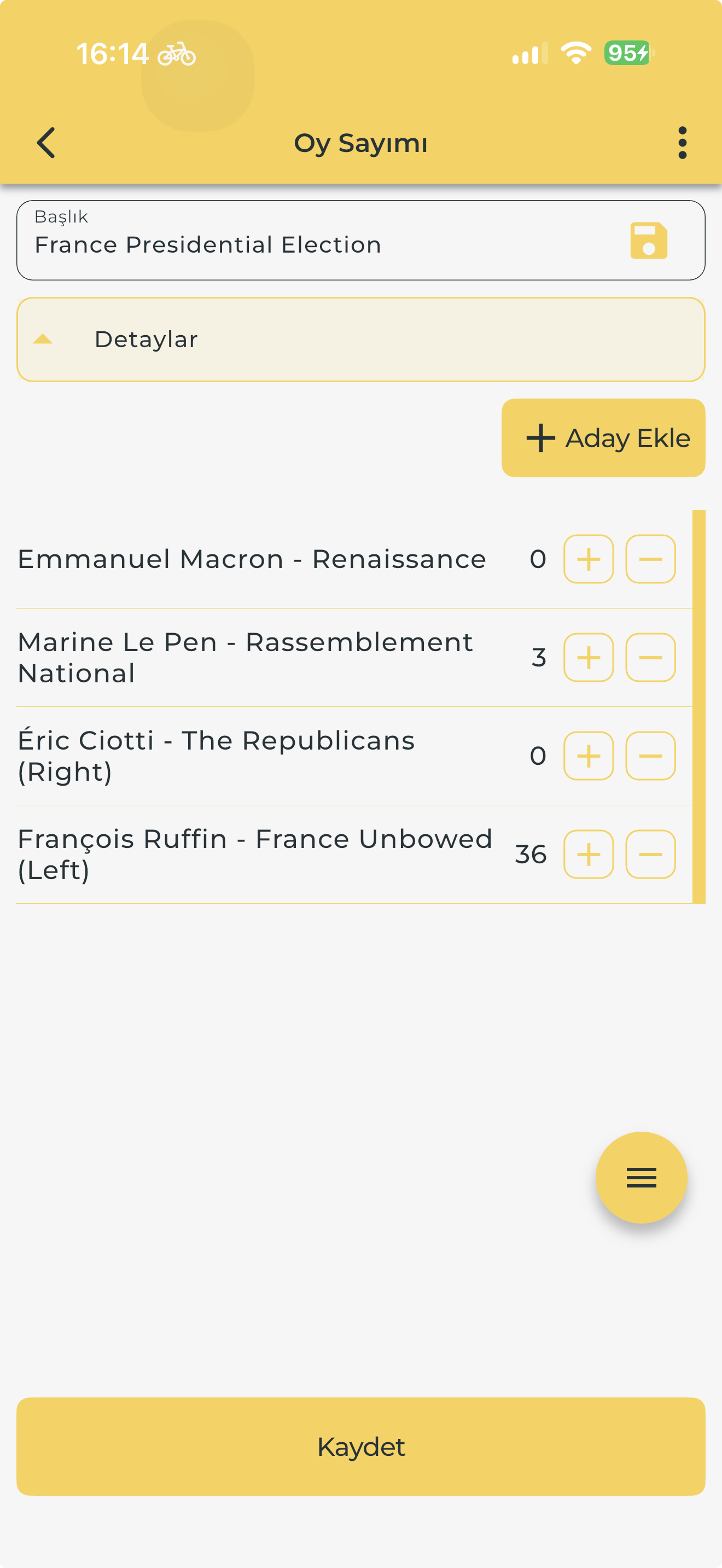 Vote Counter App Mockup